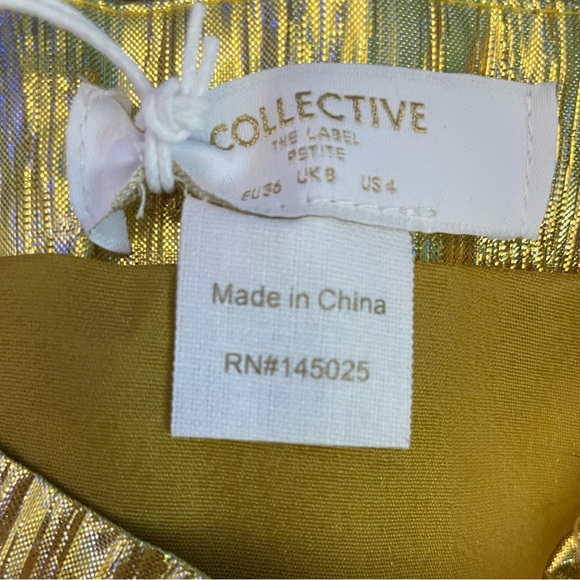 gold high waisted skirt - Picture 2 of 3